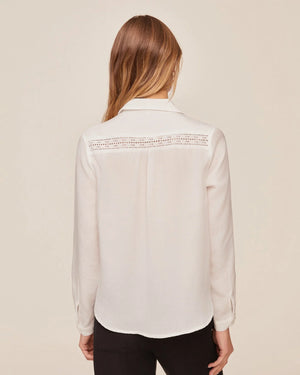 Bella Dahl LS Shirt with Lace Inset