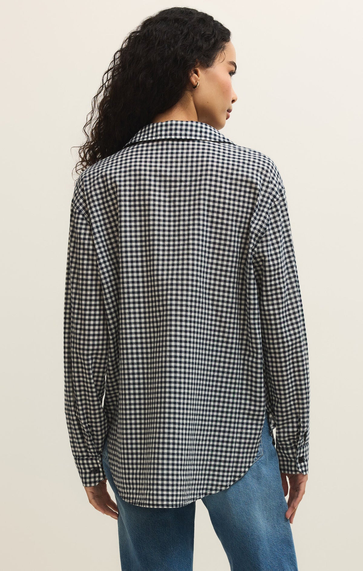 Z Supply Seaport Gingham Button Up Top
