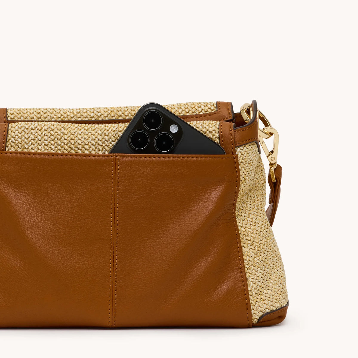 Hammitt Bryant Medium in Raffia with Gold