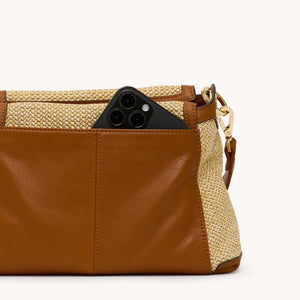 Hammitt Bryant Medium in Raffia with Gold