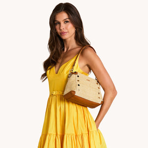 Hammitt Bryant Medium in Raffia with Gold