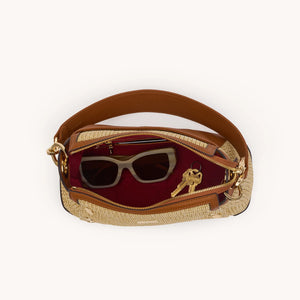 Hammitt Bryant Medium in Raffia with Gold