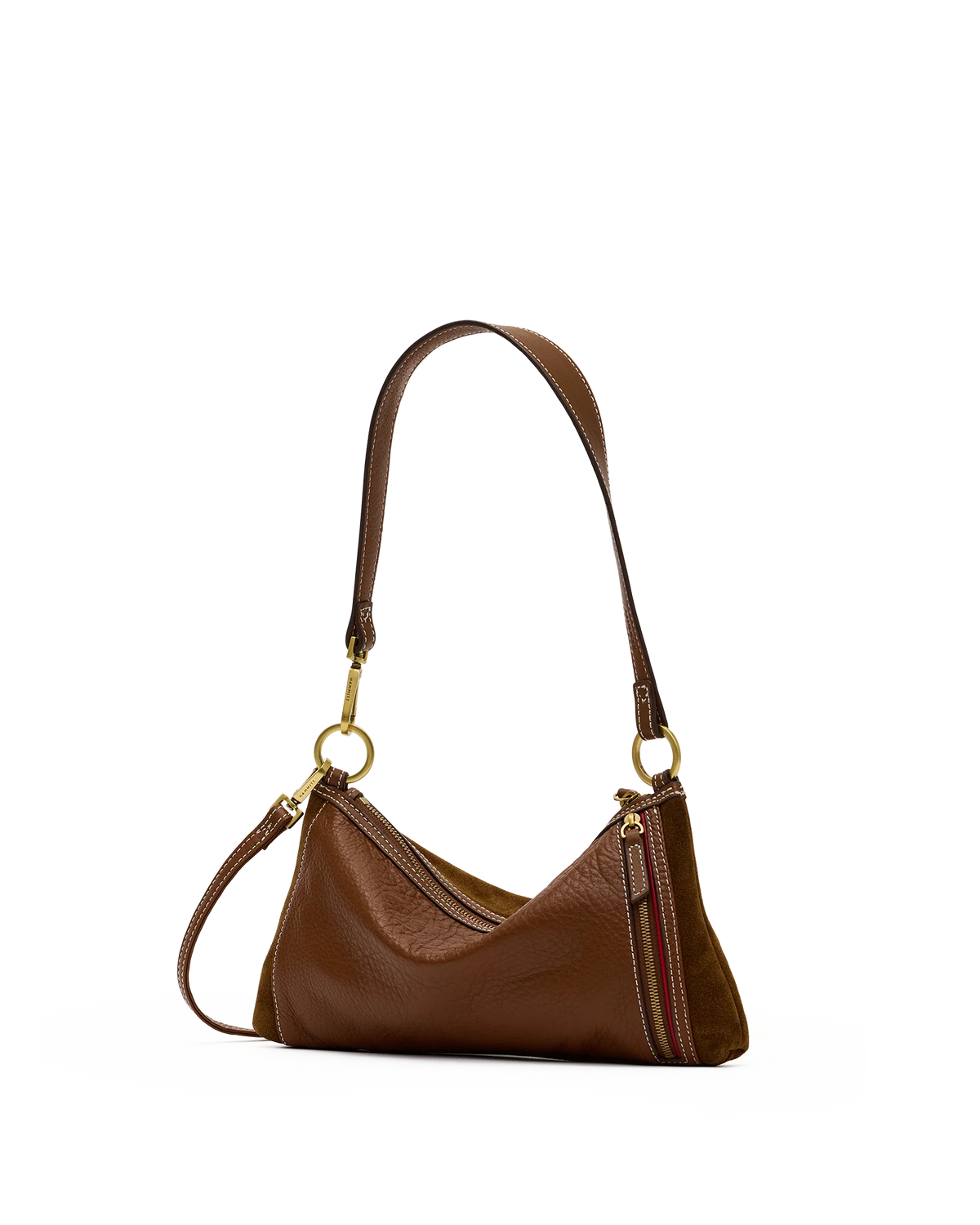 Hammitt Kyle Bag in Cinnamon Suede/Antique Gold