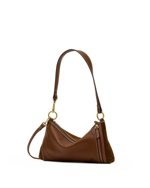 Hammitt Kyle Bag in Cinnamon Suede/Antique Gold