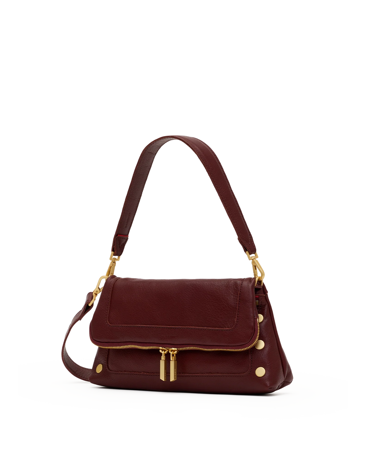 Hammitt Beverly Med Bag in Cherrywood Pebble/Brushed Gold