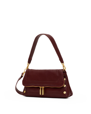 Hammitt Beverly Med Bag in Cherrywood Pebble/Brushed Gold
