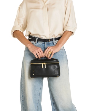 Hammitt Vanna Case in Black with Brushed Gold