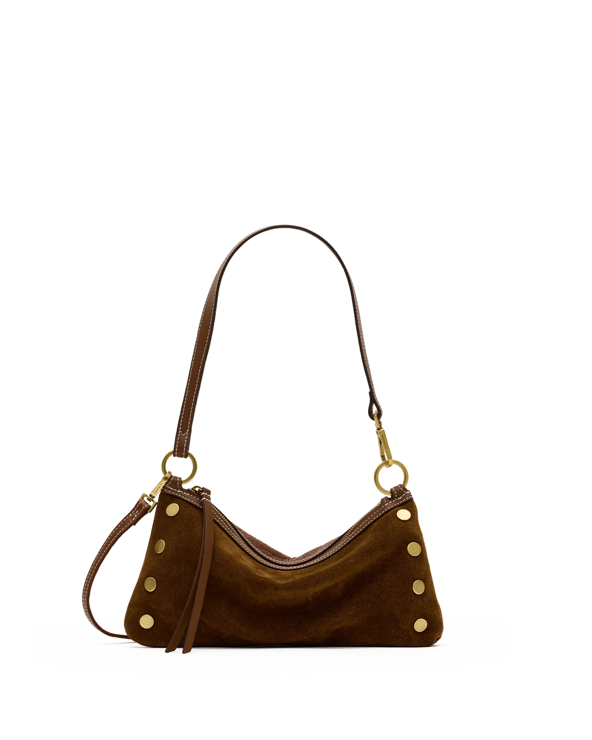 Hammitt Kyle Bag in Cinnamon Suede/Antique Gold
