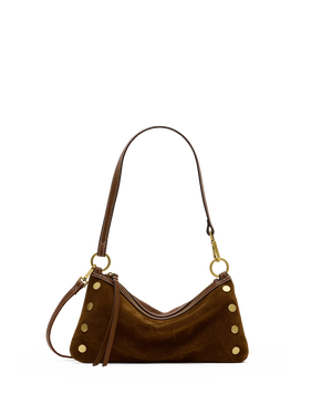 Hammitt Kyle Bag in Cinnamon Suede/Antique Gold