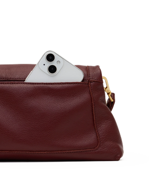 Hammitt Beverly Med Bag in Cherrywood Pebble/Brushed Gold