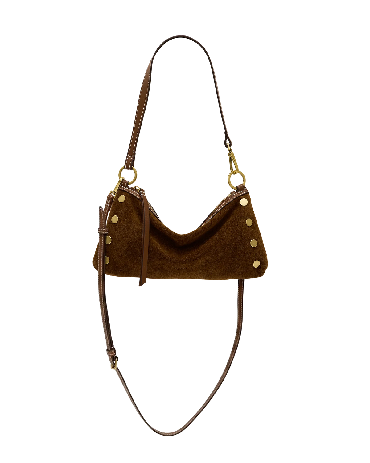 Hammitt Kyle Bag in Cinnamon Suede/Antique Gold