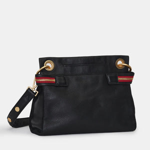 Hammitt Tony Signature Med Black Gold Red Zipper Handbag