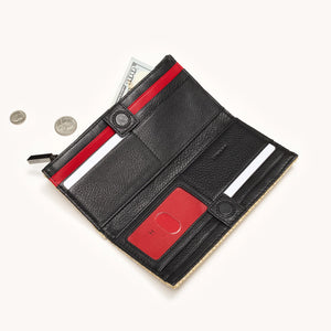 Hammitt 110 North Chaparral Raffia/Gunmetal Wallet