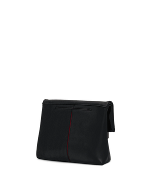 Hammitt VIP Medium in Noir Smooth Raffia with Gunmetal