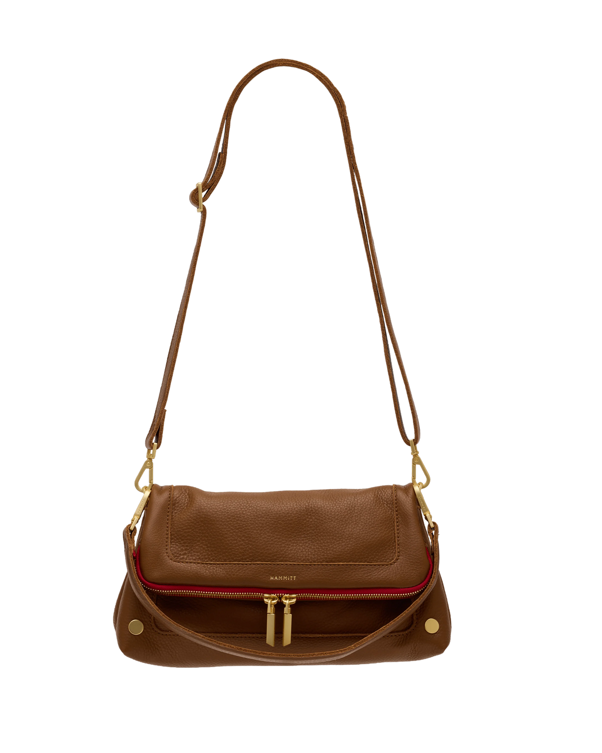 Hammitt Beverly Medium in Mahogany Pebble with Brushed Gold