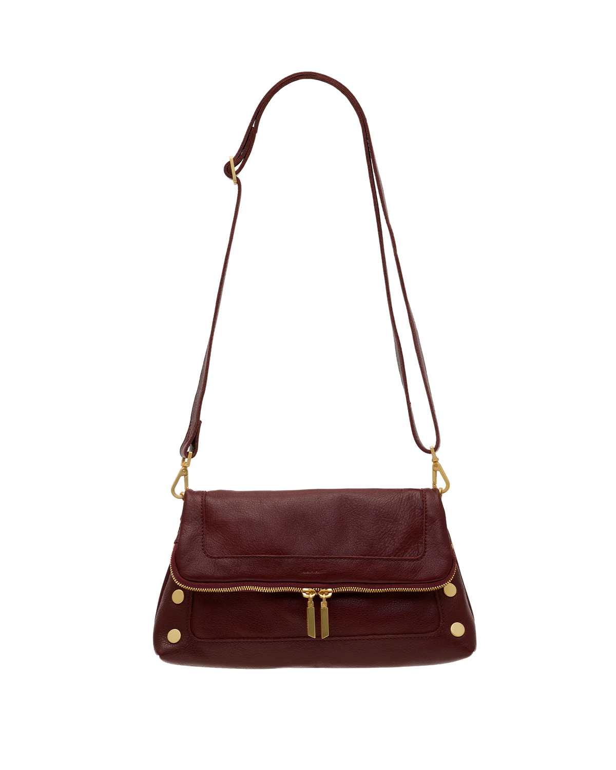 Hammitt Beverly Med Bag in Cherrywood Pebble/Brushed Gold