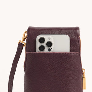 Hammitt VIP Mobile Cabernet Pebble Crossbody Handbag