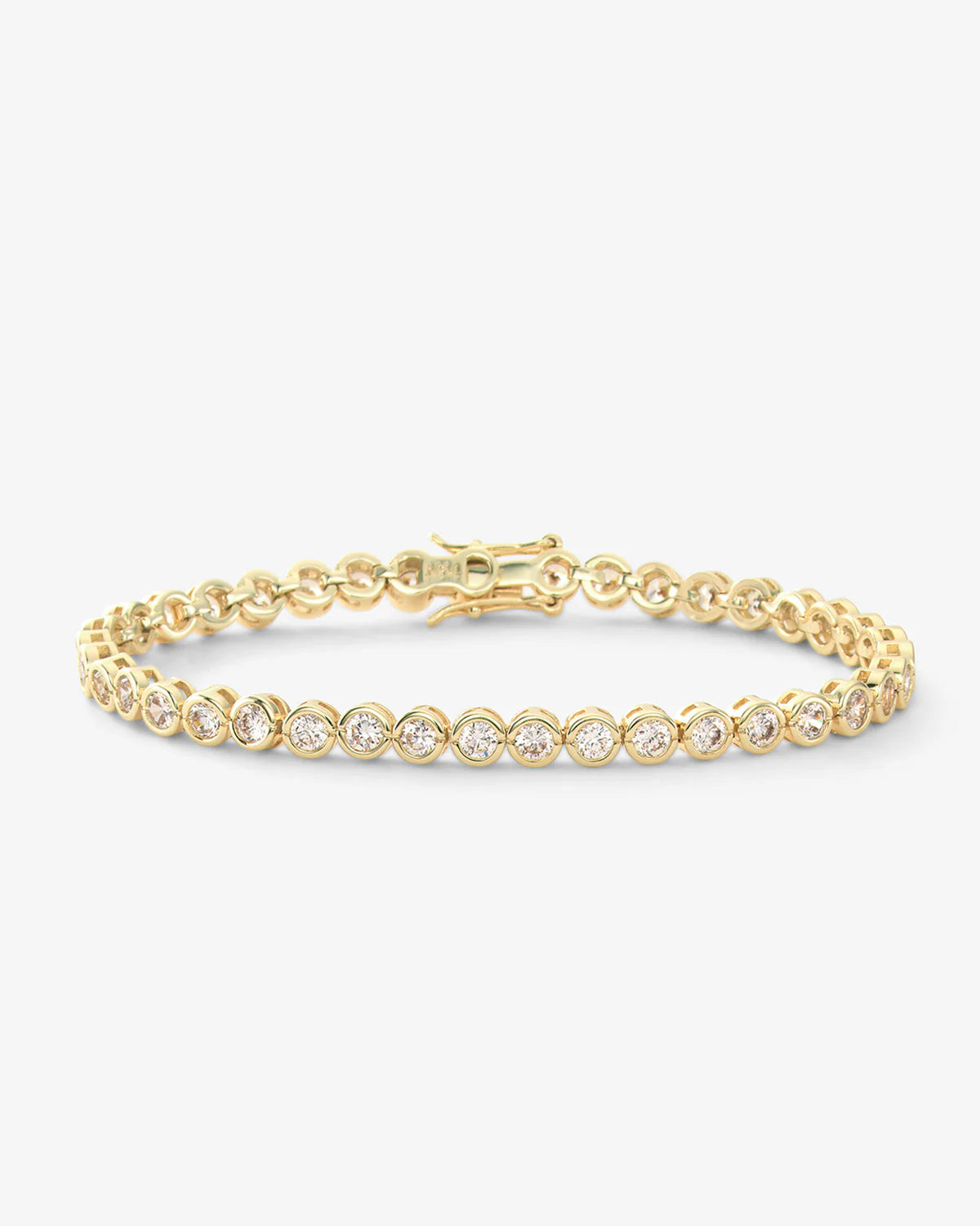 Melinda Maria Baroness Gold Diamond Tennis Bracelet