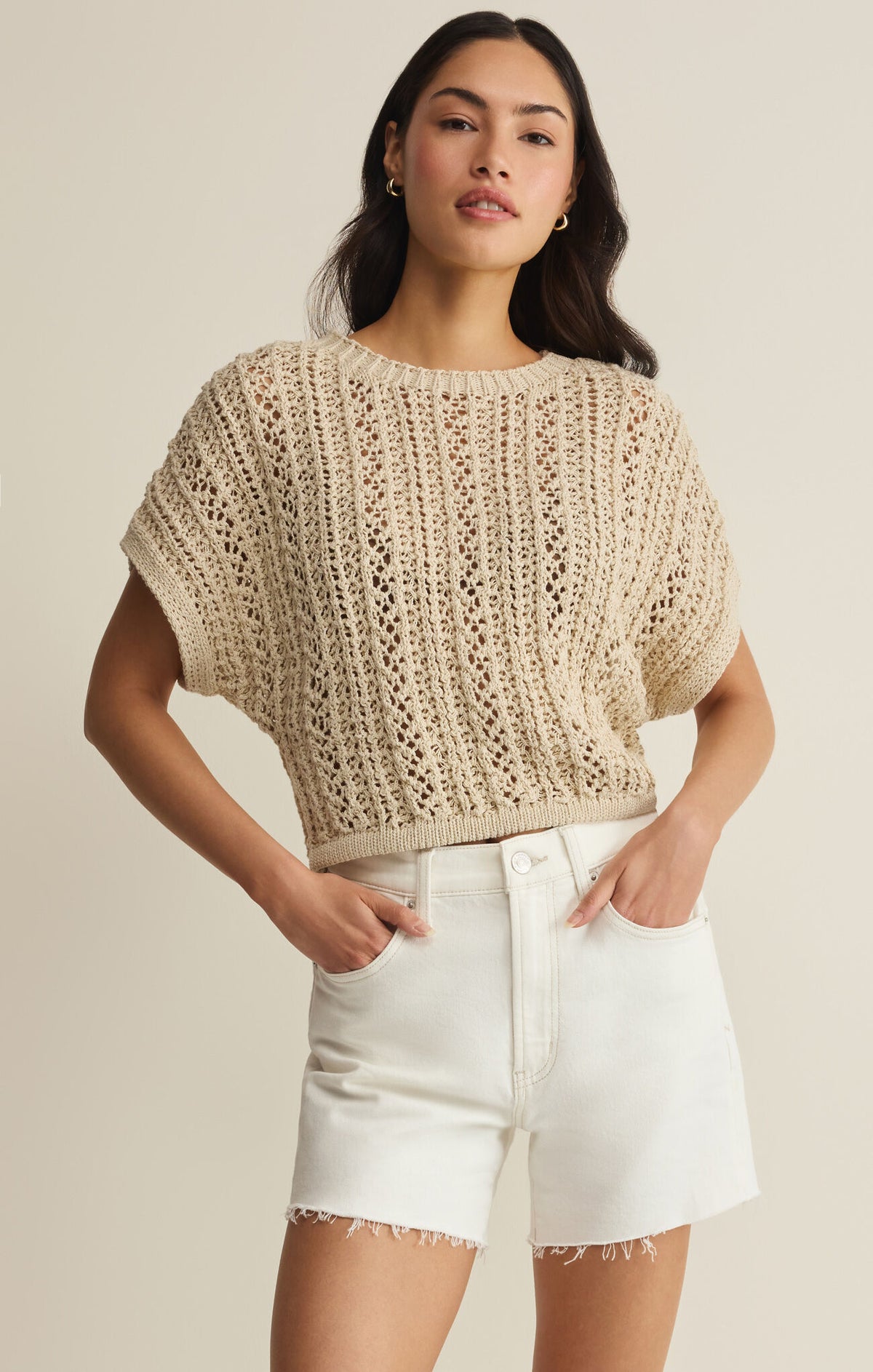 Z Supply Ballast Crochet Natural Top