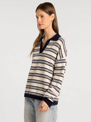 Nina Sweater in Grey Stripe