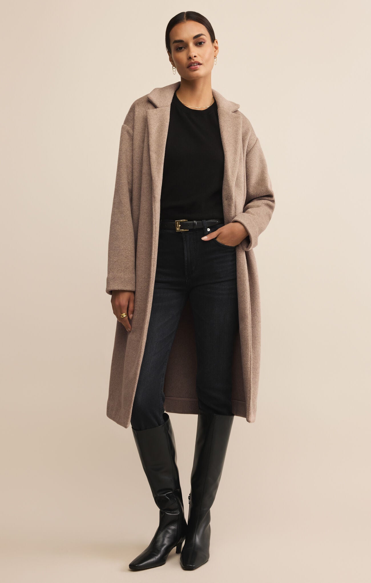 Z Supply Mason Luxe Coat in Smokey