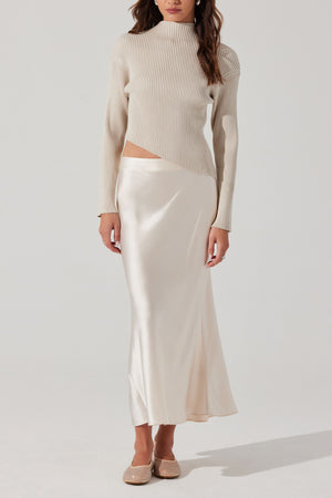 ASTR THE LABEL Windey Skirt in Ivory