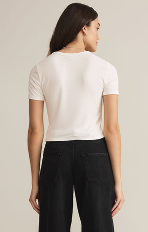 Z Supply Second Skin Crew Top in White