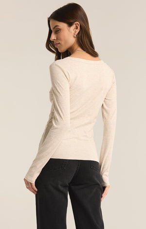 Z Supply VARIEGATED LAYER Oatmeal TOP