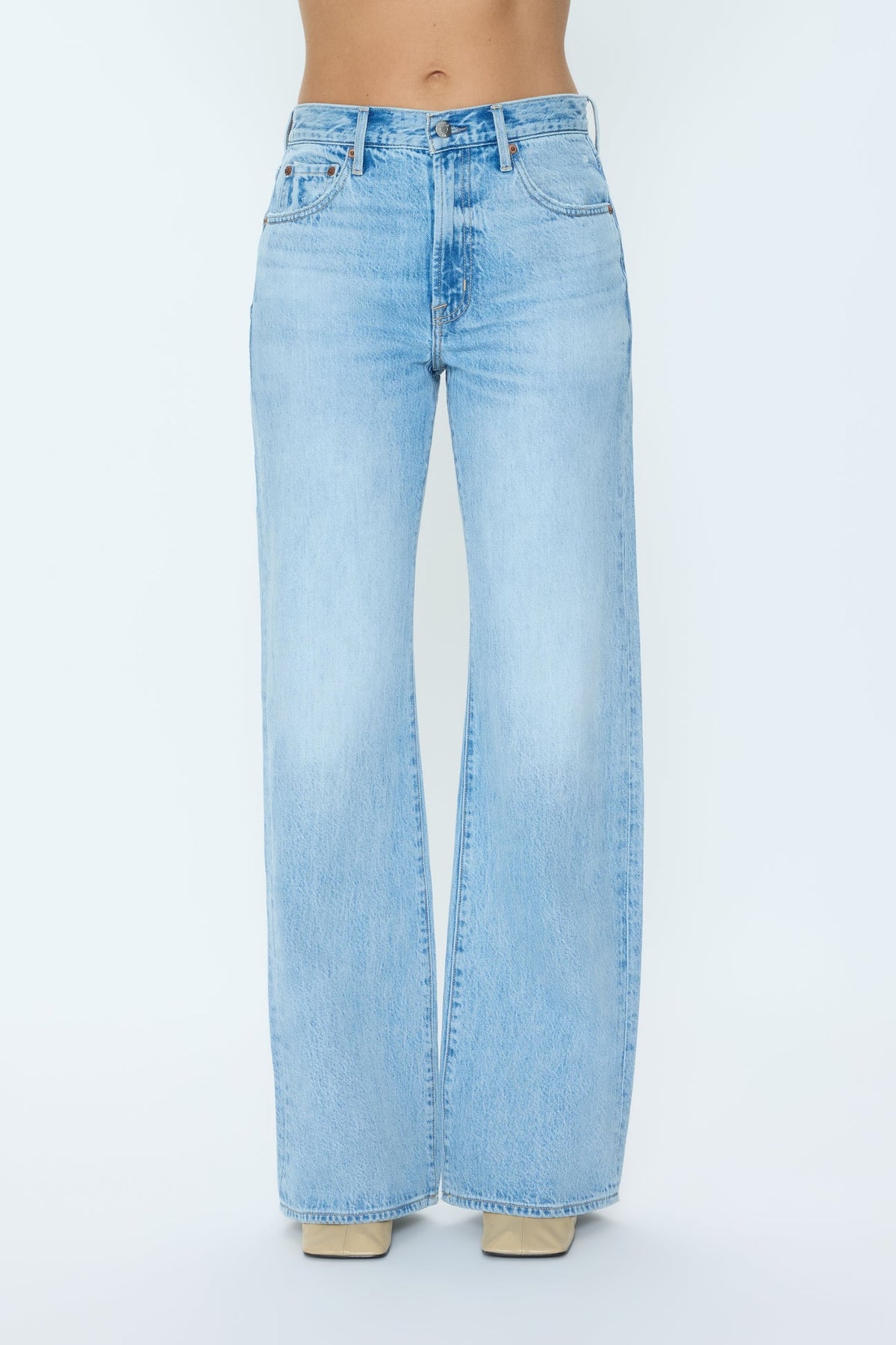Pistola Larson Wide Leg Jeans in Mellow