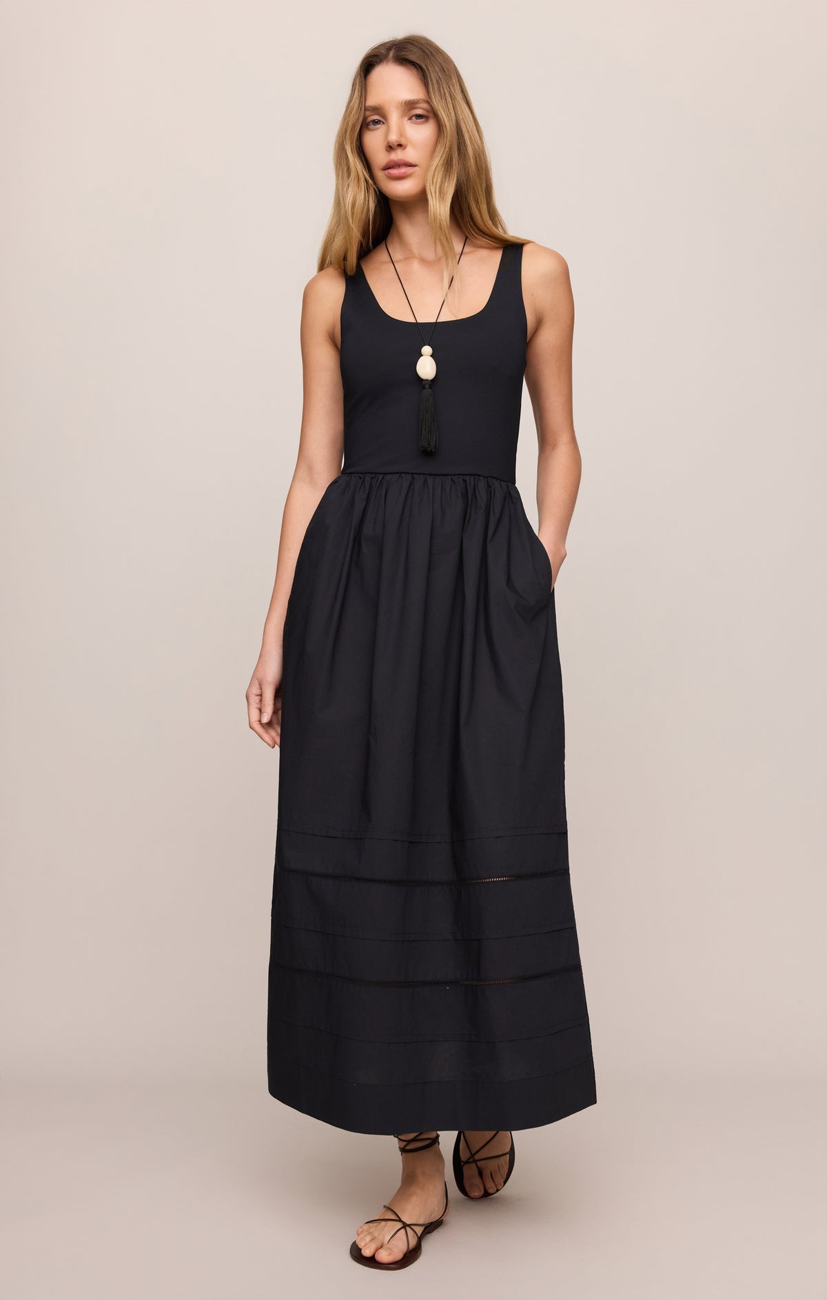 Z Supply Johannas Black Midi Dress