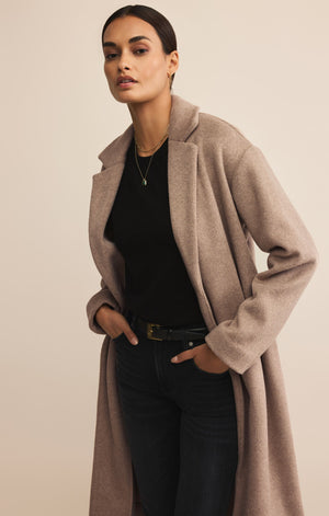 Z Supply Mason Luxe Coat in Smokey