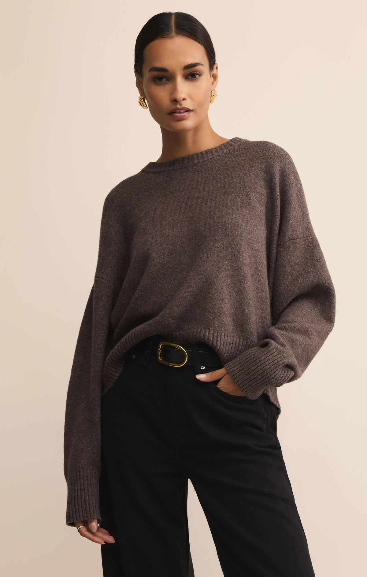Z Supply Cirrus Cozy Burnt Ash Heather Sweater