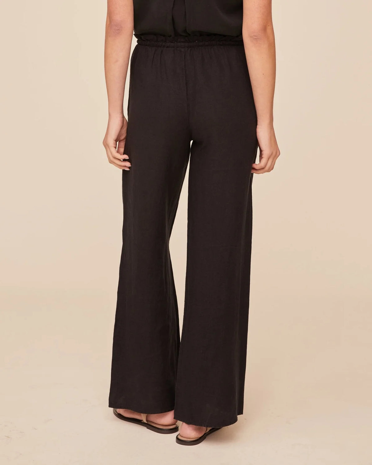 Bella Dahl Ruffle Waist Wide Leg Pant