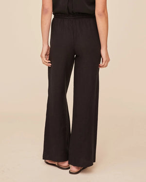 Bella Dahl Ruffle Waist Wide Leg Pant