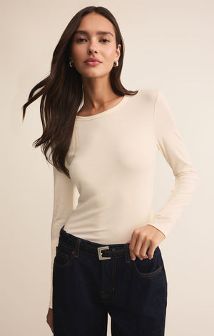 Z Supply Second Skin Crew Long Sleeve Top