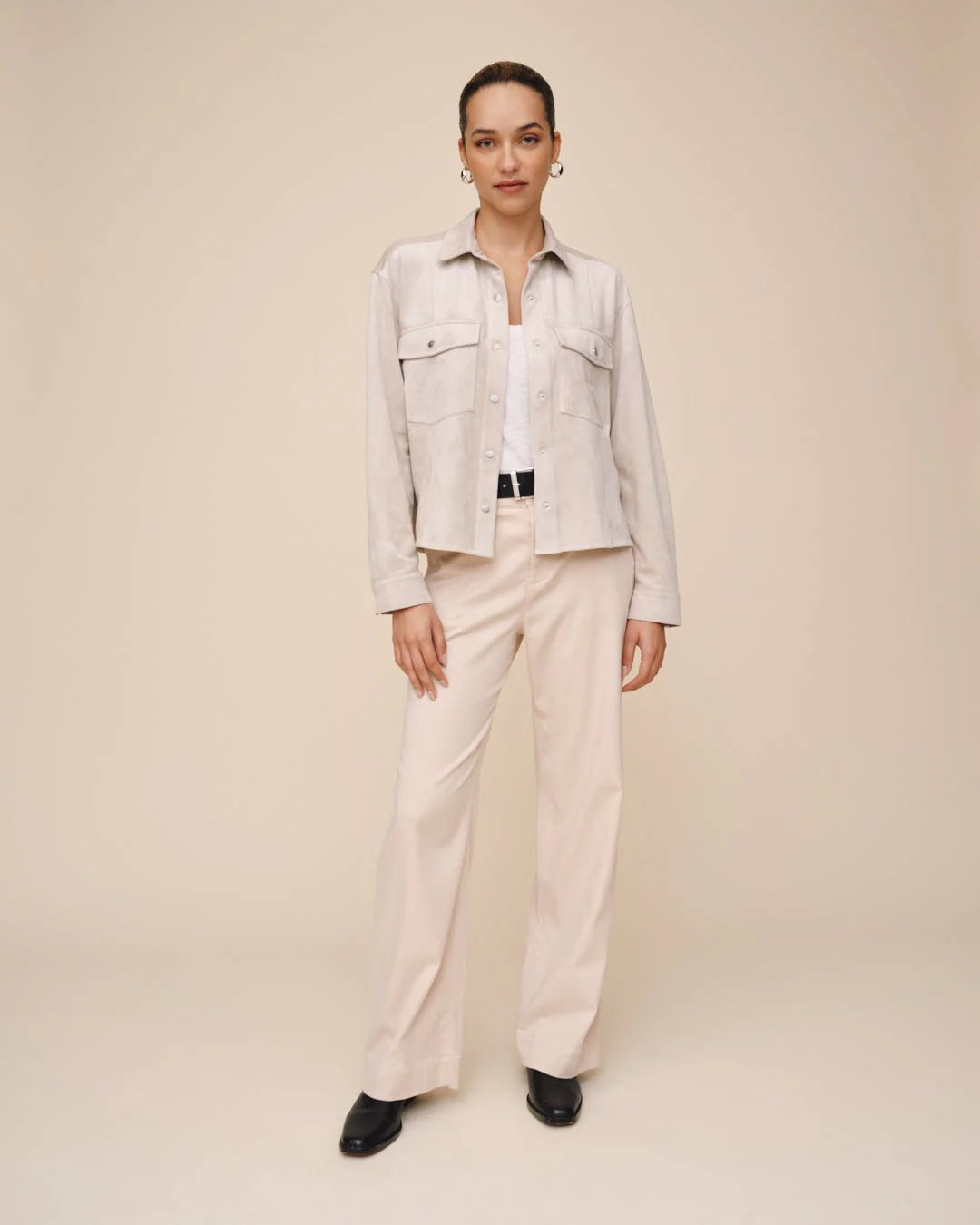 Bella Dahl Seamed Pocket Panna Cotta Jacket