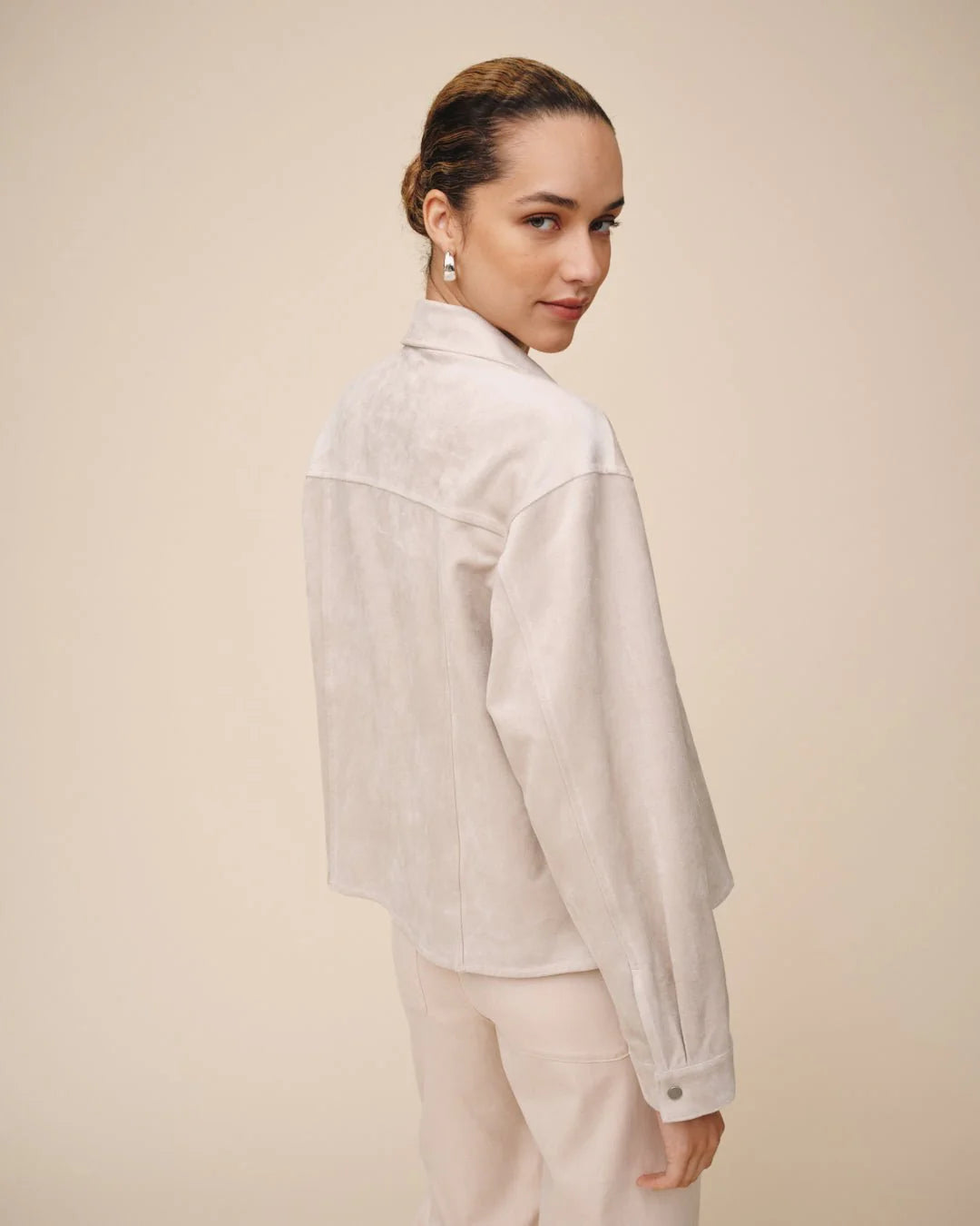 Bella Dahl Seamed Pocket Panna Cotta Jacket