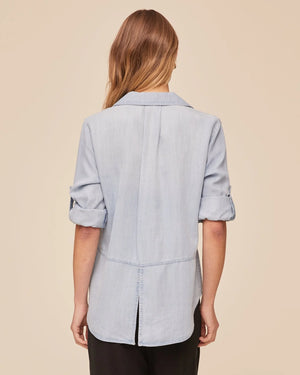 Bella Dahl Split Back Chambray Button Down
