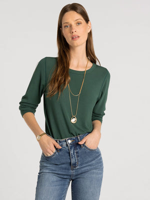 Stacy Long Sleeve Ribbed Top