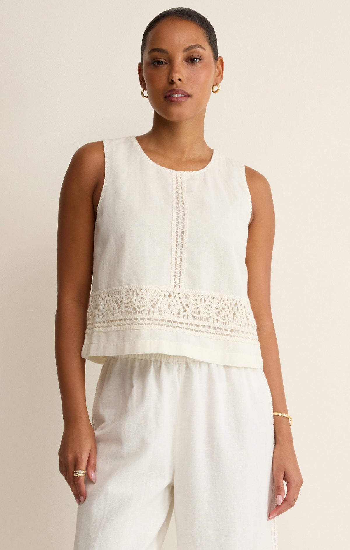 Z Supply Scout Embroidered White Pant