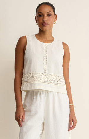 Z Supply Scout Embroidered White Pant