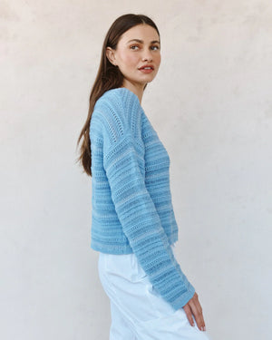 Bella Dahl Textured Crew Neck Sweater
