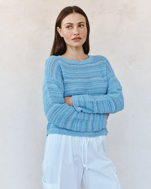 Bella Dahl Textured Crew Neck Sweater