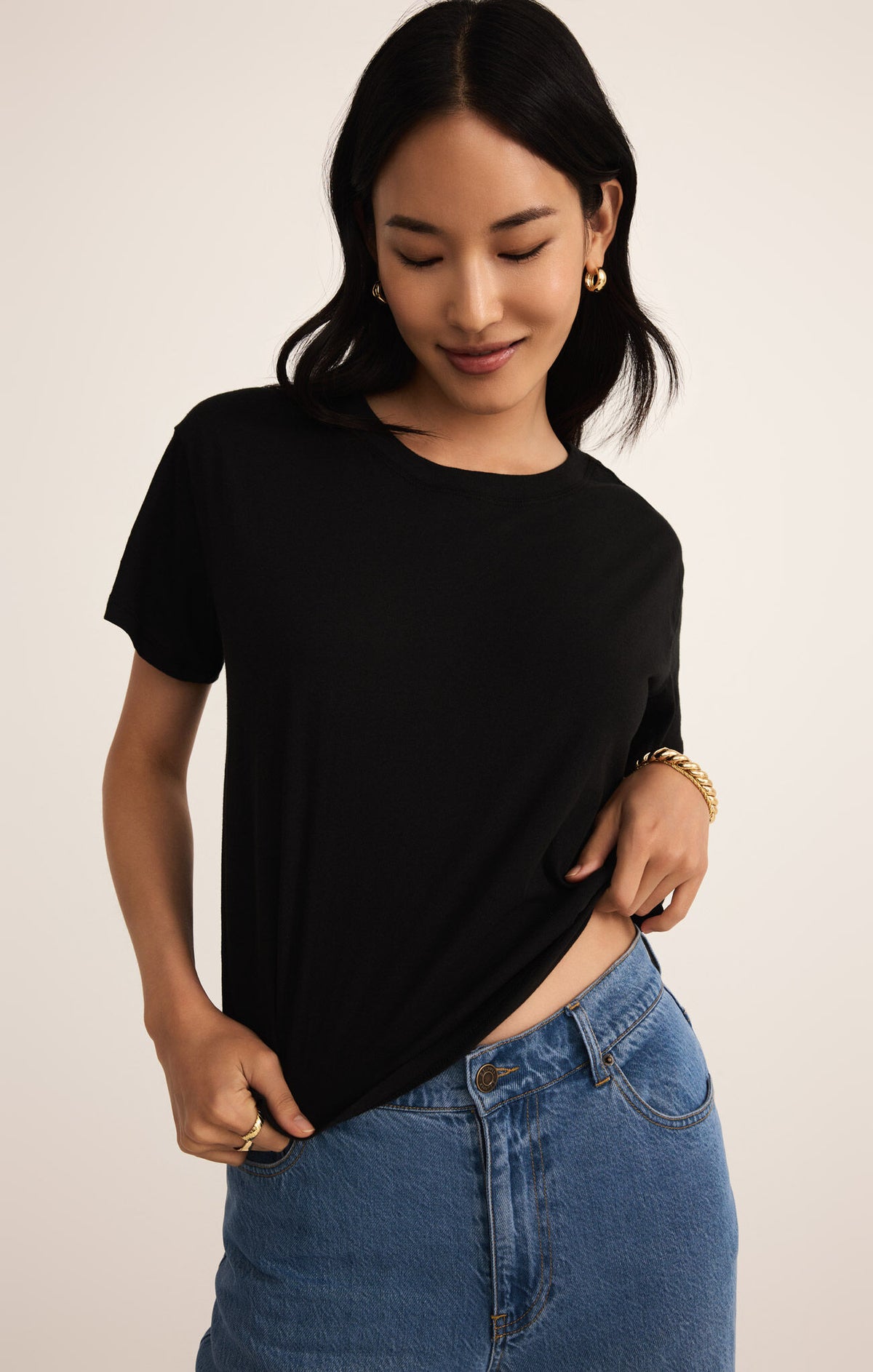 Z Supply Go To Tee Black