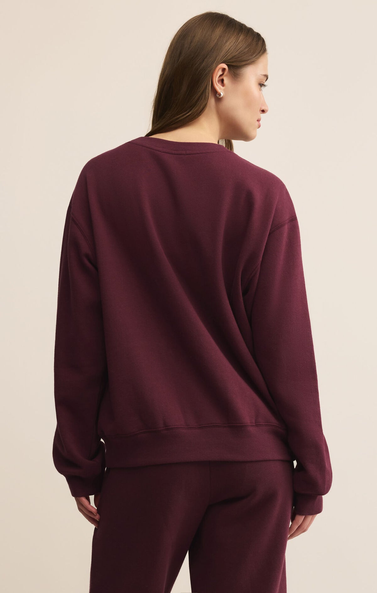 Z SUPPLY Boyfriend Sweater in Merlot