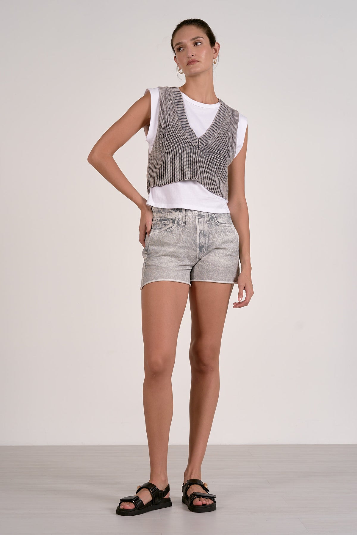 Sweater Vest Sleeveless Layered Top