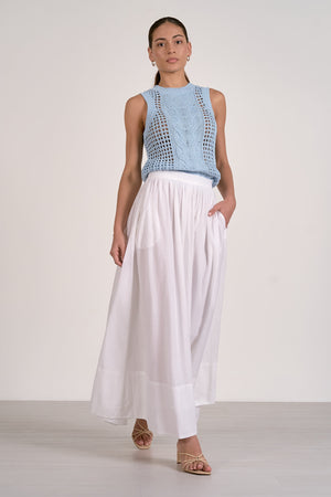 Elan White Maxi Skirt