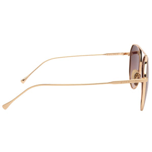 DIFF Dash Sunglasses brushed gold coffee gradient