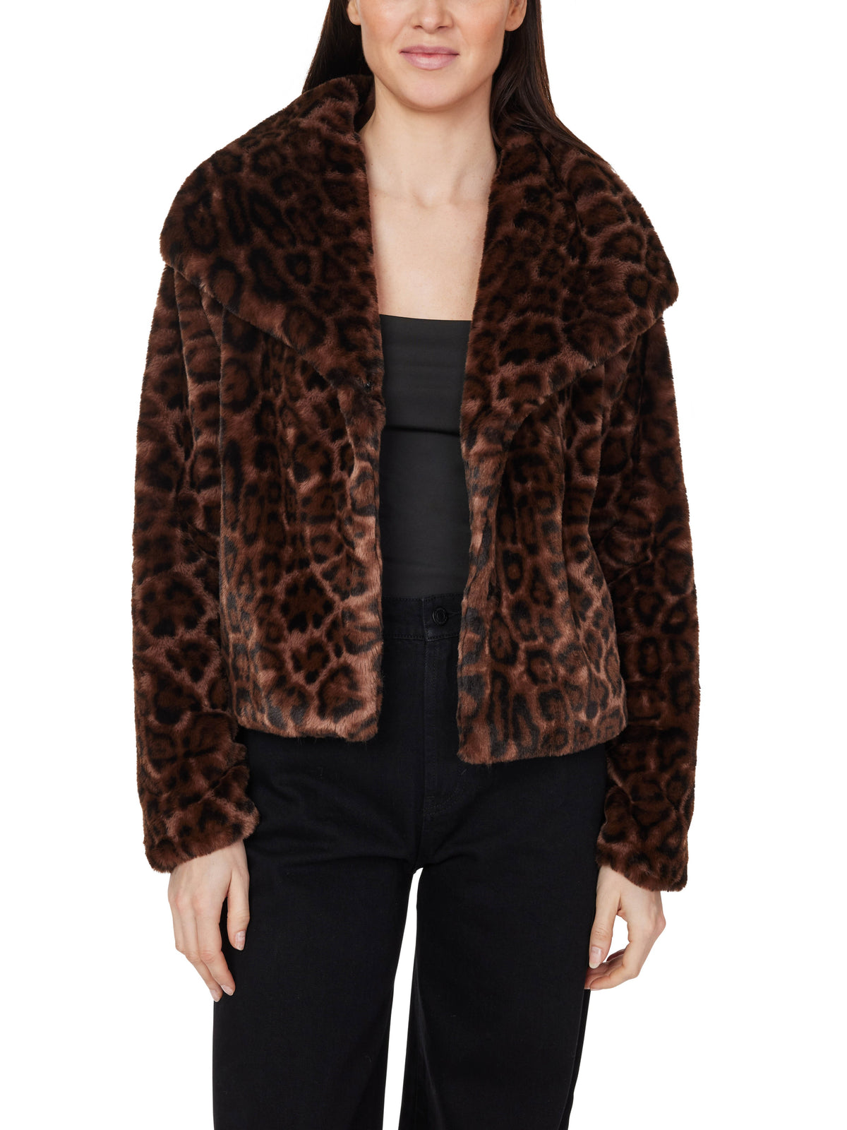 Habitual Faux Fur Leopard Jacket