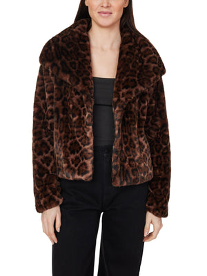 Habitual Faux Fur Leopard Jacket